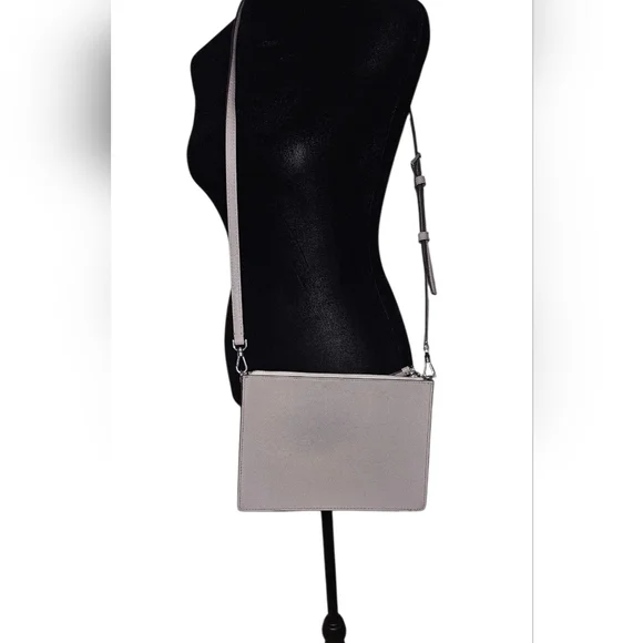 KATE SPADE Duet Colorblock Saffiano Leather Crossbody Bag Cream Gray - Picture 3 of 11